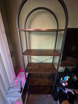 5 Layer open rustic shelf