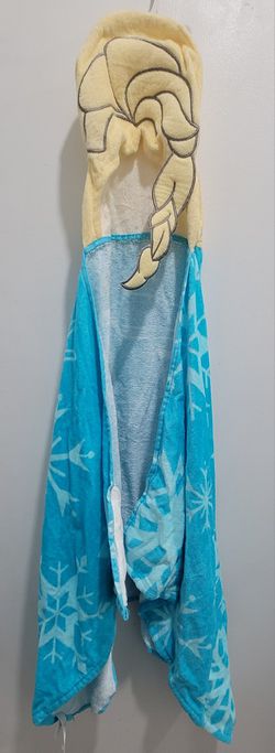 Disney FROZEN Elsa Hooded Bath Towel Icy Blue Printed 1 Piece 100% Cotton Poncho Thumbnail