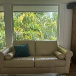 Leather 2 Seats Sofa 