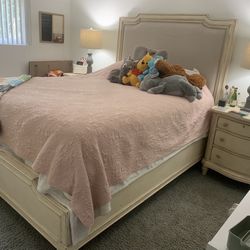 Queen Bed Frame, 2 Nightstands and Dresser