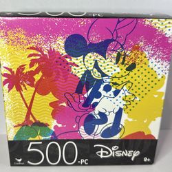 Disney Minnie Mouse I Love Summer 500 PC Jigsaw Puzzle Spinmaster, New, Sealed in box. 11x14