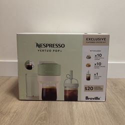 Nespresso Vertuo Pop+ Summer Limited Edition by Breville, Pistachio (Includes 20 Pods, $20 Voucher and Tumbler) **Brand New**