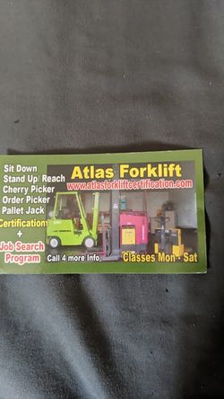 Atlas Forklift certification and job search center