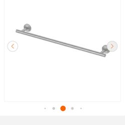 18 in. Towel Bar in Brushed Nickel 
