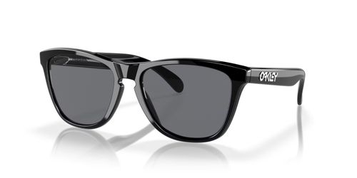NEW Oakley FROGSKINS Sunglasses 24-306 Polished Black Frame W/ Grey Lens