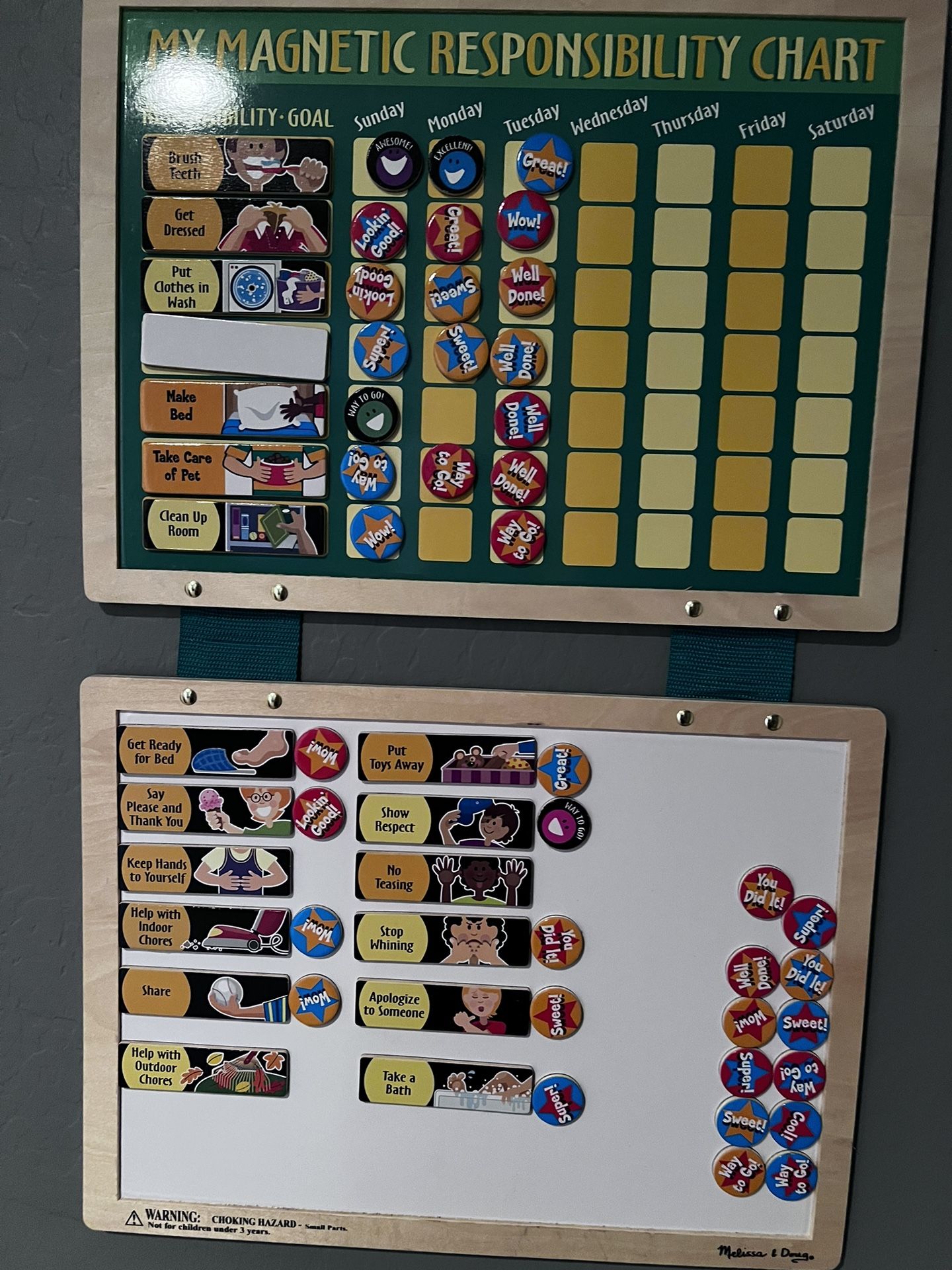 Melissa & Doug My Magnetic Responsibility Board