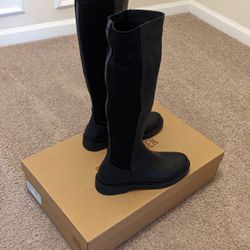 Black Leather Steve Madden Boots