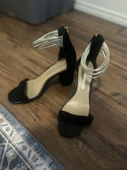 Size 8.5 Blocked Black Heels