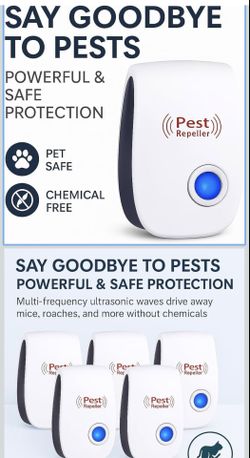 （New）Ultrasonic Pest Repeller & Insect Indoor Repeller  6Packs