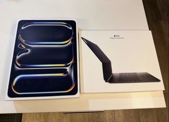 Apple iPad Pro 13" 7th Gen M4 Chip 256GB Wi-Fi - Space Black Includes Magic Keyboard + Original Boxes