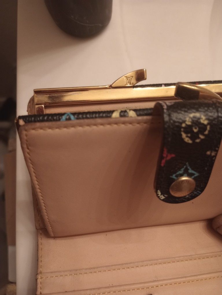 Takashi Murakami x Louis Vuitton Black Monogram Multicolore Porte-Monnaie  Viennois Wallet