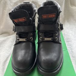 Harley-Davidson Women's Faded Glory Black Motorcycle Boots #81024 Size 6 Shoes