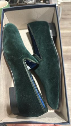 Crockett & Jones Albert Green Velvet Shoes