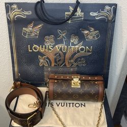 Authentic Louis Vuitton Monogram Papillon Trunk Bag 