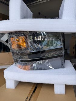 Gloss black front headlight housing 2015 (gen 3) Chevy Silverado 1500