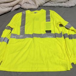 2 Large Work Shirt With Safety Reflectors