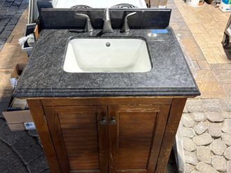 Bathroom Vanity + Sink Combo w/ Storage – 30” Wide