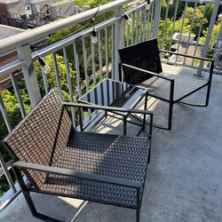 Patio Set - Two Chairs And One Side Table