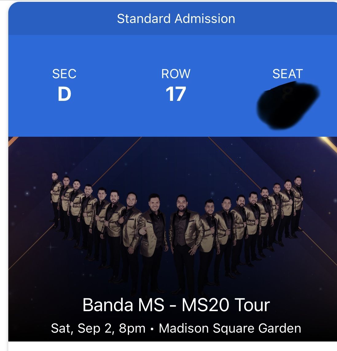 Tickets Banda MS 