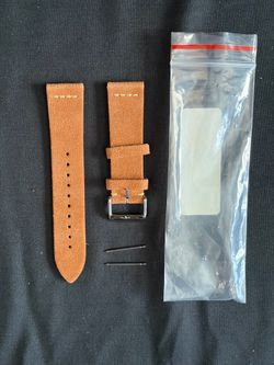 Benchmark Basics Suede Watch Band Strap (22mm / Tobacco Tan Brown Vintage Leather)