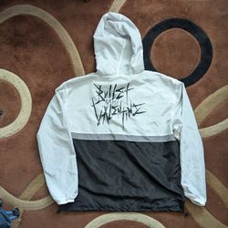 RARE Bullet For My Valentine VIP Exclusive Merch White/Blk Windbreaker Size XXL
