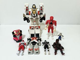 Bandai 1990’s Mighty Morphin Power Rangers Zords & Figures Lot