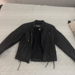 Wilsons Leather Biker Jacket Small