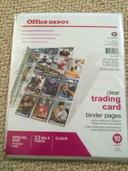Office Depor clear trading card 10 count