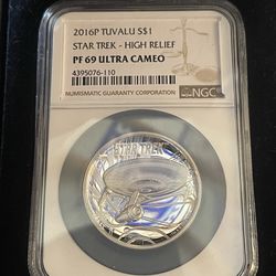 2016P TUVALU STAR TREK - HIGH RELIEF S$1