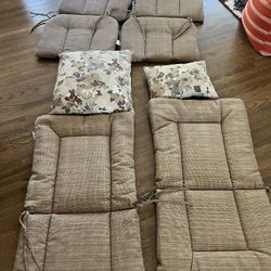 Excellent Set Weather Resistant Outdoor Chair / Seat Cushions & Accent Pillows