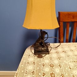 17  Inch  Accent Puppy Lamp With Shade And Bolb