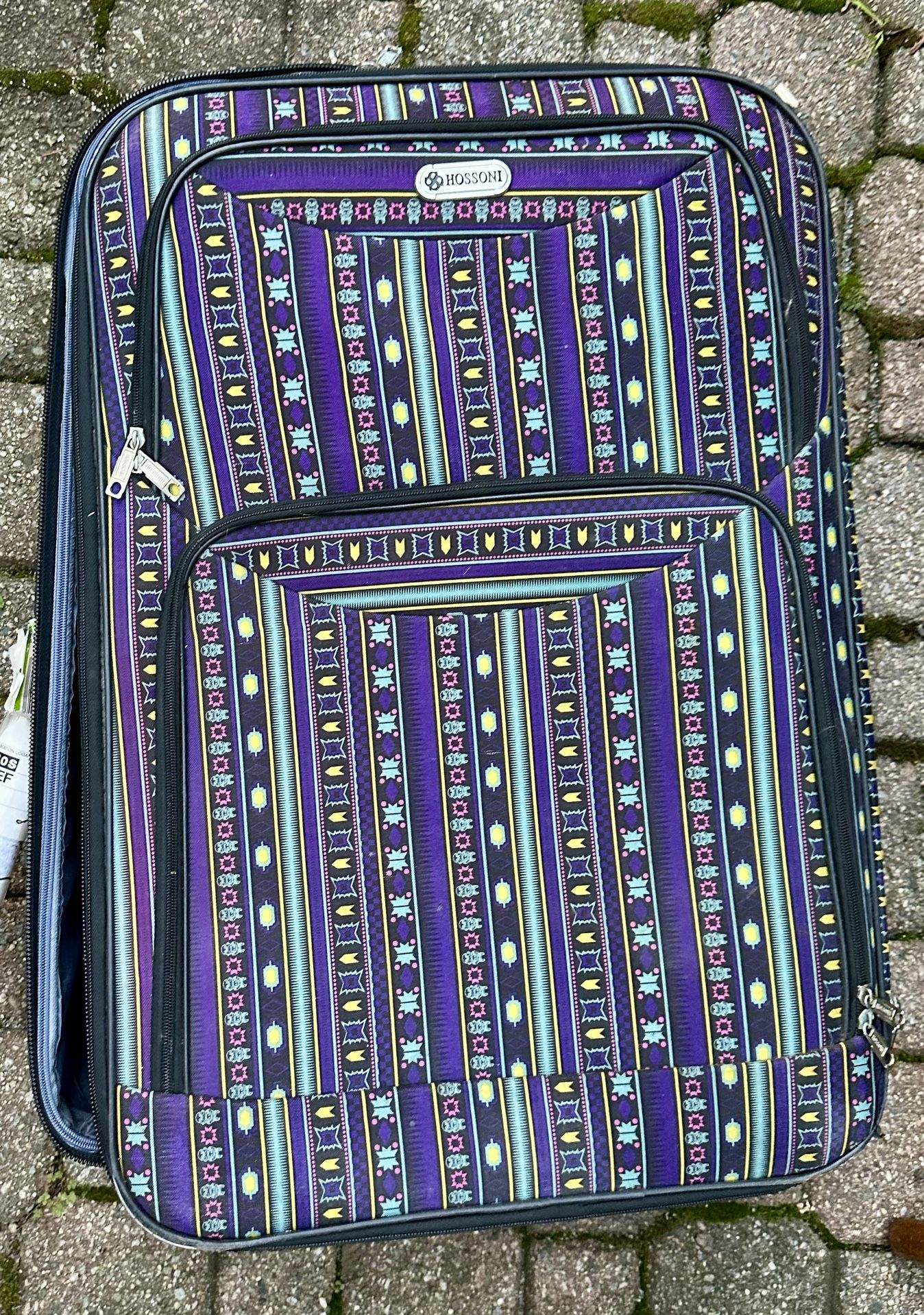 Large Rolling Suitcase – Colorful Pattern