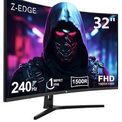 Z-Edge 32” Curved Gaming Monitor (Matte Black)