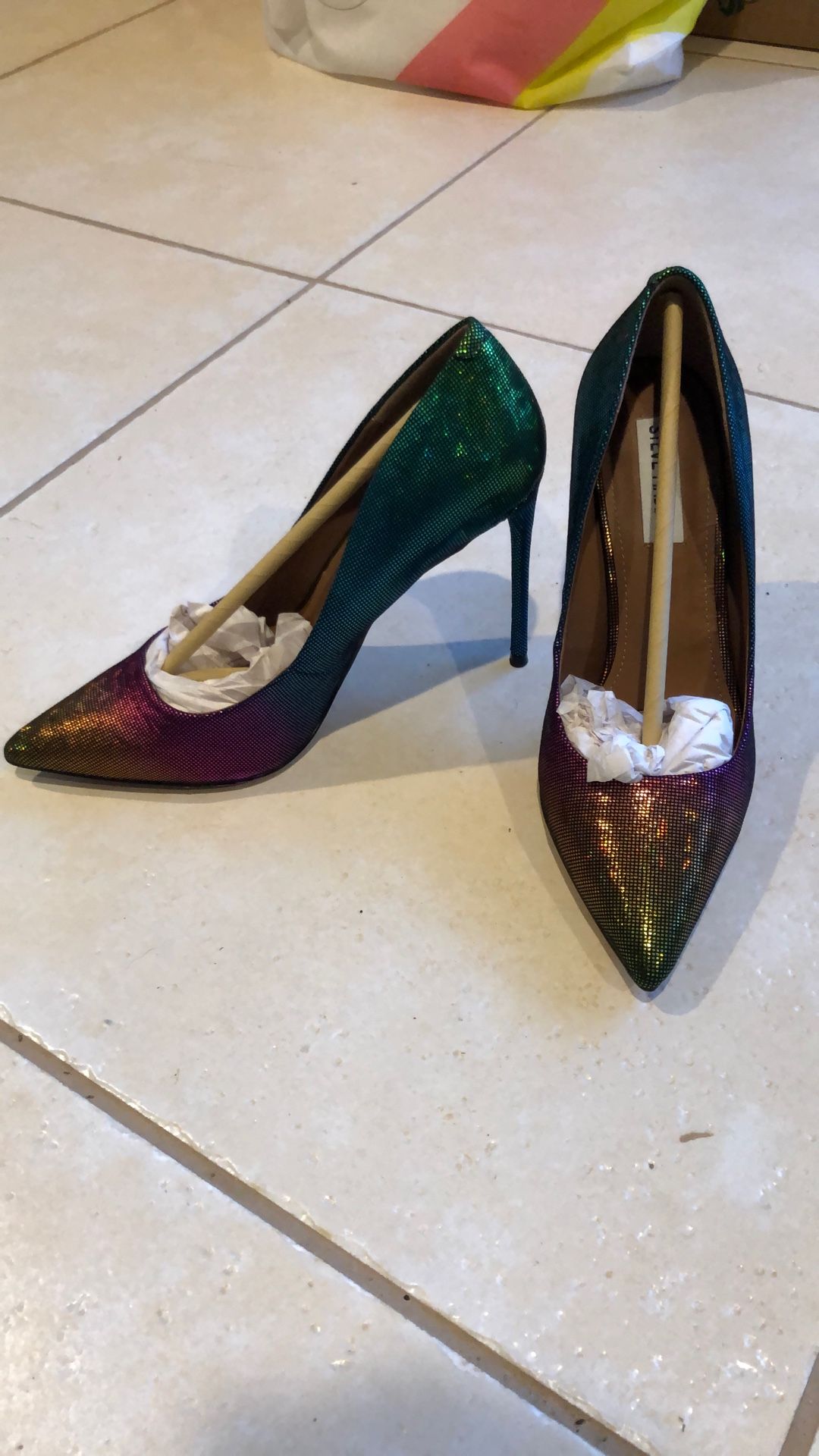 Steve Madden Iridescent Multicolor Heels Size 8