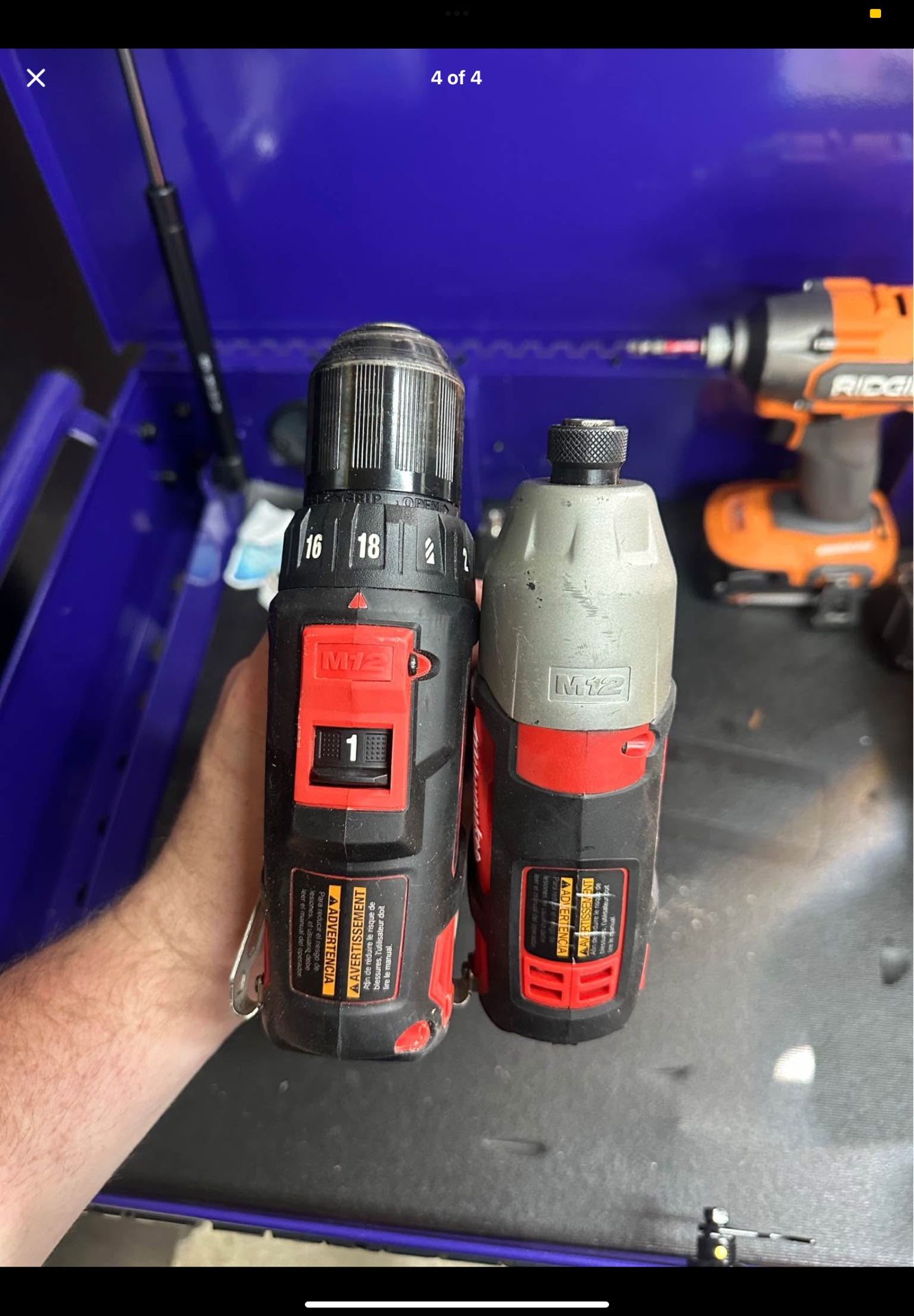 M12 Milwaukee Drill And Impact Combo With 1 Battery And Charger