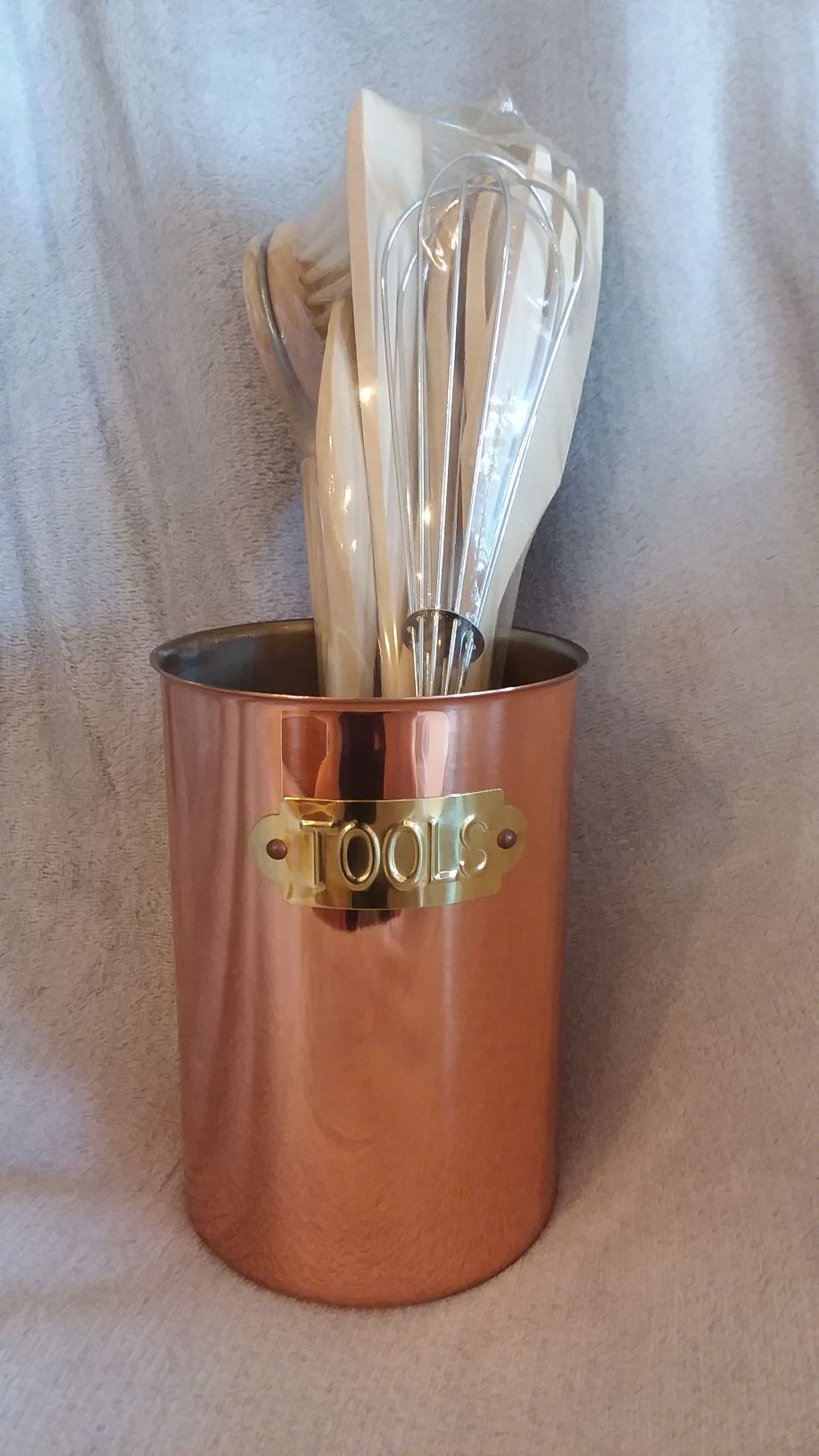 New In Box- Old Dutch Copper Tool Utensil Caddy