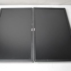 Lot of (2) Dell UltraSharp 24" P2414Hb VGA DVI Display Widescreen LCD Monitors
