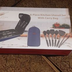 6 Piece Kitchen Utensil Set With Carrying Bag 