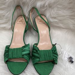 Zara Green Satin Heels – New With Tag 💚