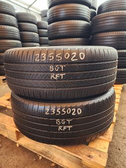 235 50R 20 BRIDGESTONE ALENZA RUN FLAT TIRES 2355020 USED TIRES (PAIR) MOUNT BALANCE INCLUDED
