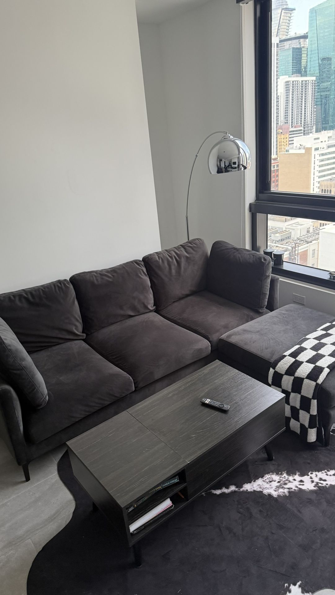 Velvet couch