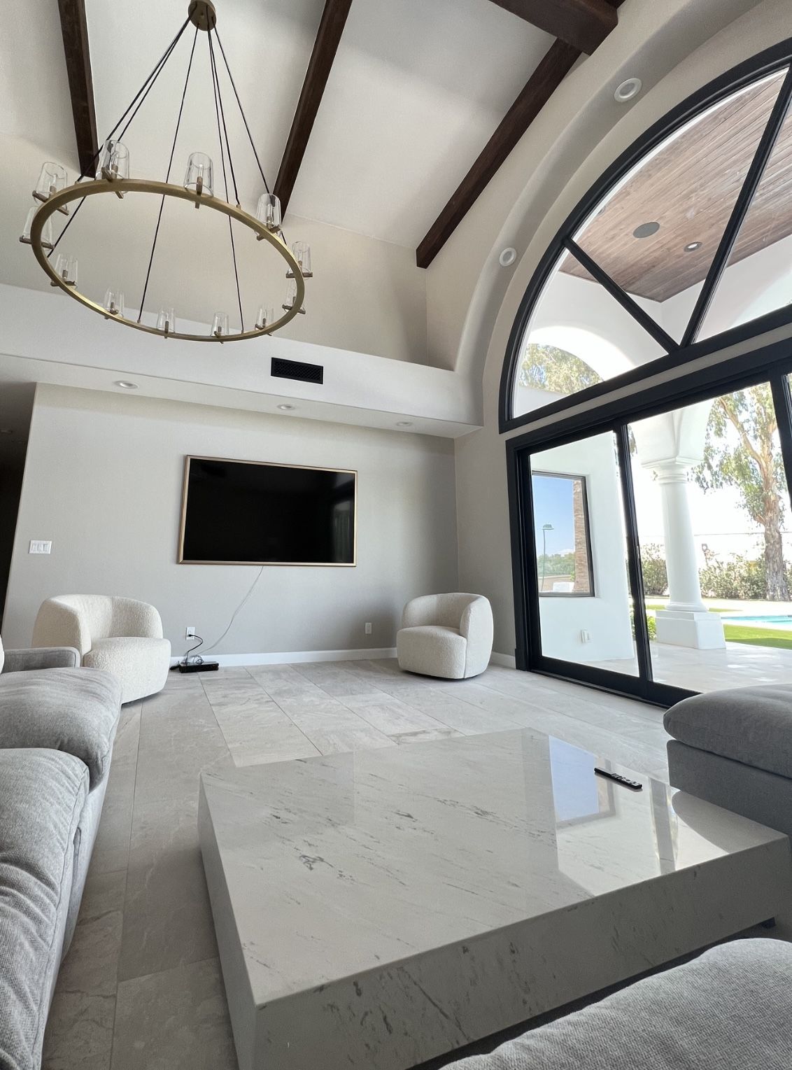 Brand New white Carrara Marble Coffee table Modern