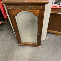 Vintage Wall Cabinet With Mirror 