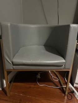 2 Luxury gray gold chairs