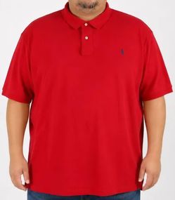 USED Mens 2XB Polo Ralph Lauren Red Classic Mesh Shirt