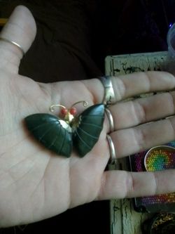 Jade Butterfly Pin And Pendant 