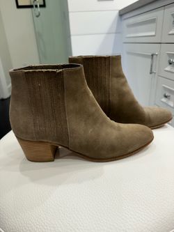 Vince Tan Suede Chelsea Ankle Boots
