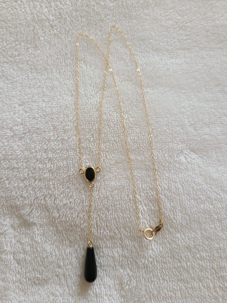 14k Onyx Necklace