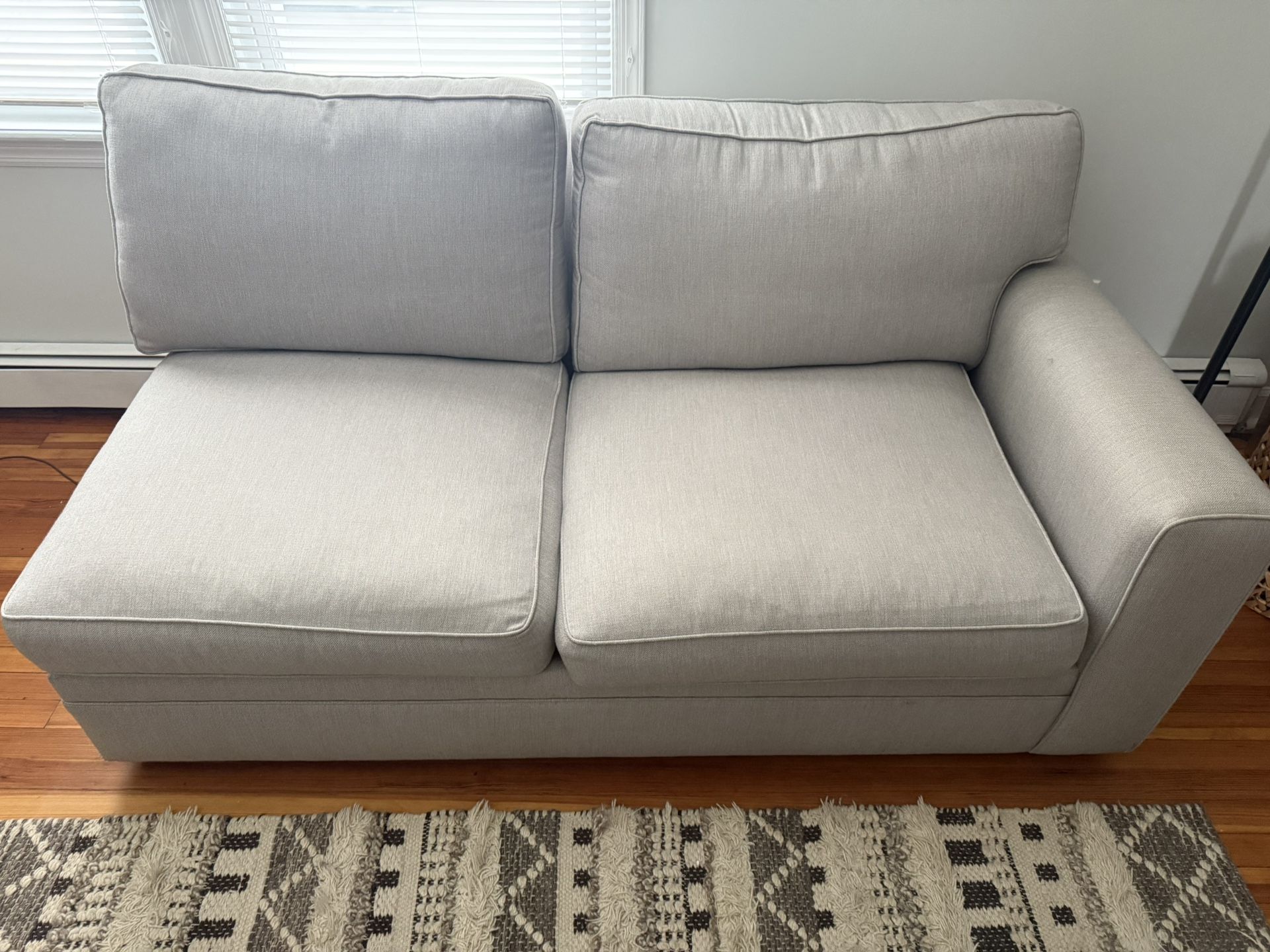 Sleeper Loveseat – Pottery Barn Style, Dove Performance Fabric