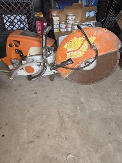 Stihl TS 700 "14" Cutquick Gas Powered Concrete Saw Used, But Has New Motor $900